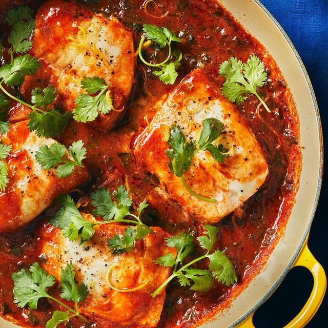 Braised Fish with Spicy Tomato Sauce Punchfork