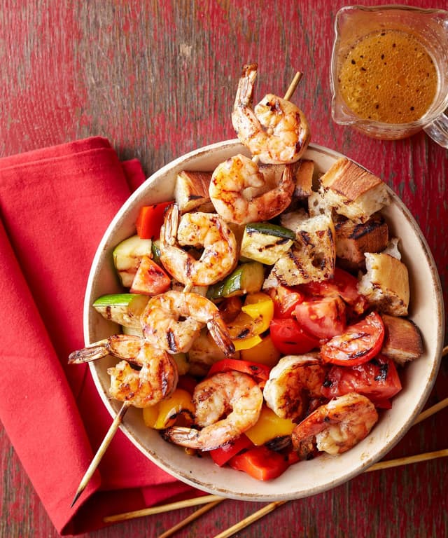 Grilled Shrimp Panzanella Punchfork