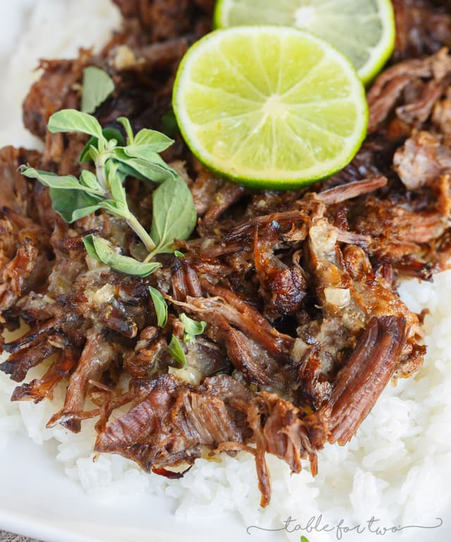 Slow Cooker Mojo Beef and Rice Punchfork