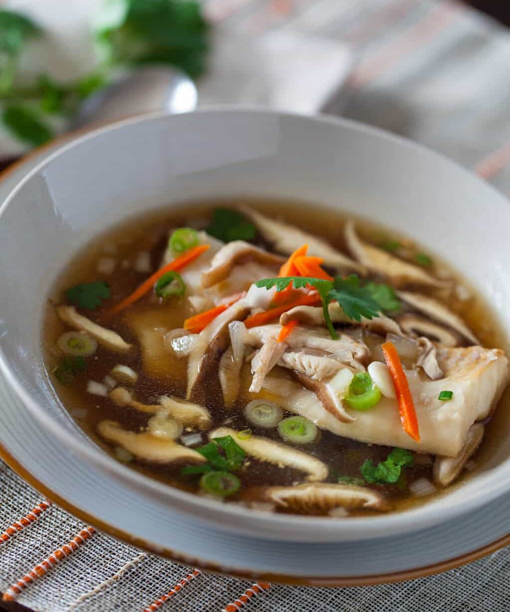 Chinese Cod in Garlic Ginger Broth Punchfork