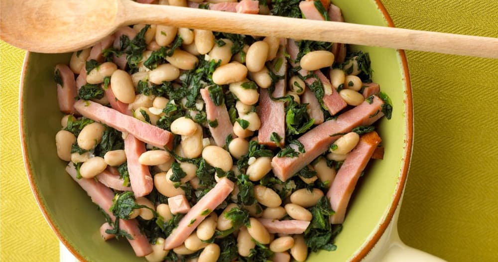 Greens, Beans and Ham Punchfork
