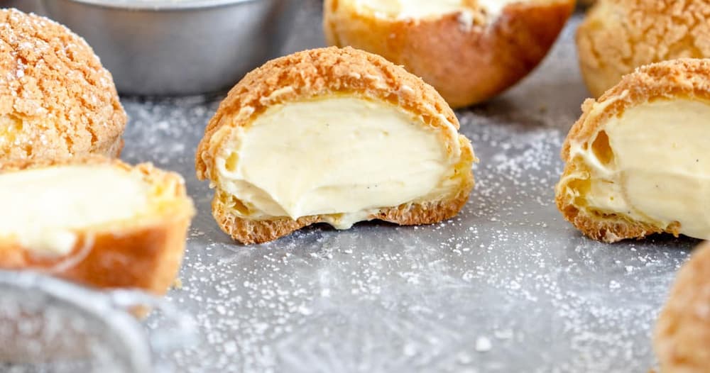 Vanilla Bean Cream Puffs (Choux Au Craquelin) Punchfork