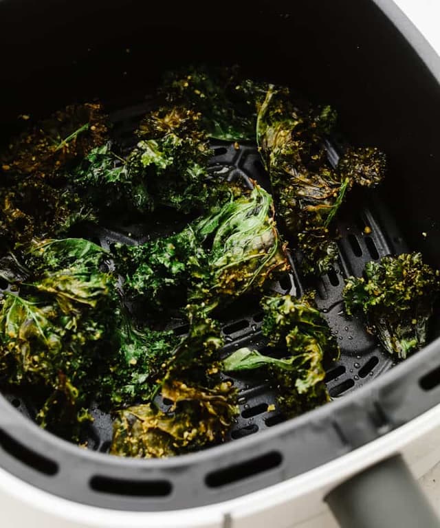 Air Fryer Parmesan Kale Chips Punchfork