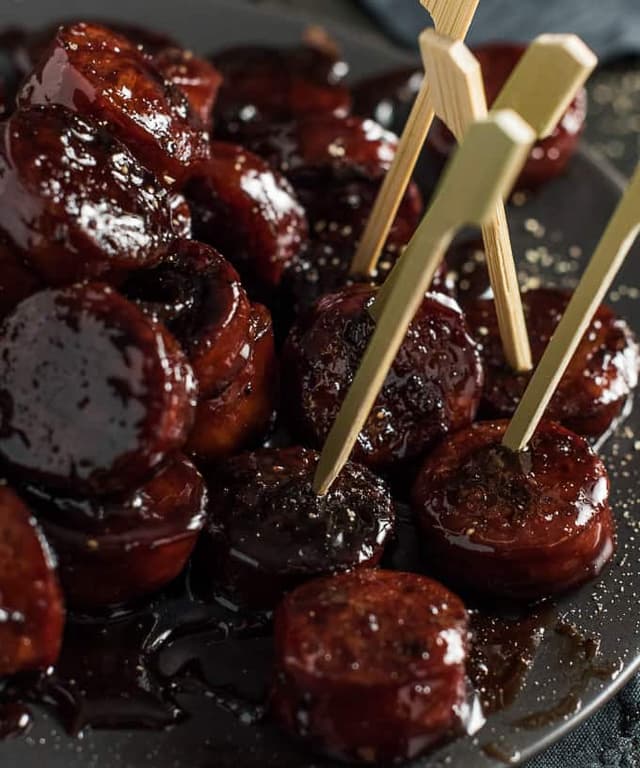 Red Wine Glazed Chorizo Bites Punchfork