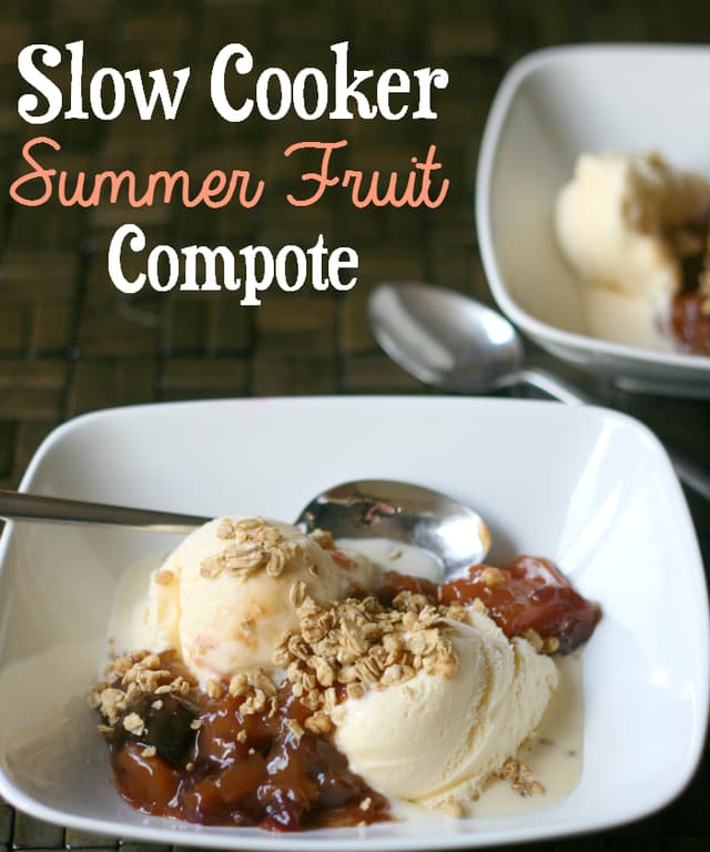 Slow Cooker Summer Fruit Compote Punchfork