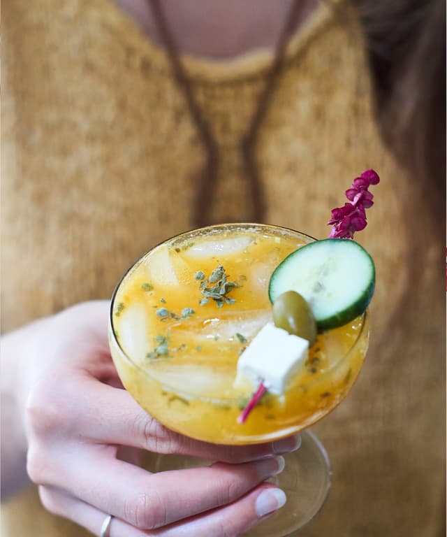 Yellow Tomato Bloody Mary Punchfork