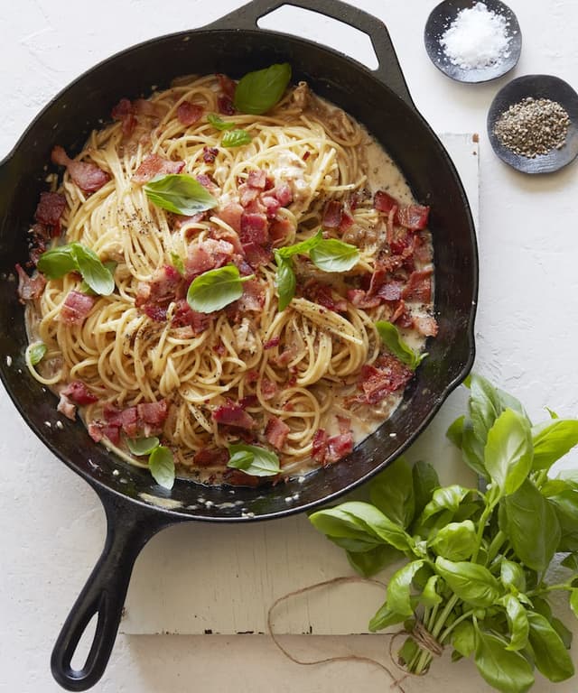 Brie, Bacon and Basil Pasta Punchfork
