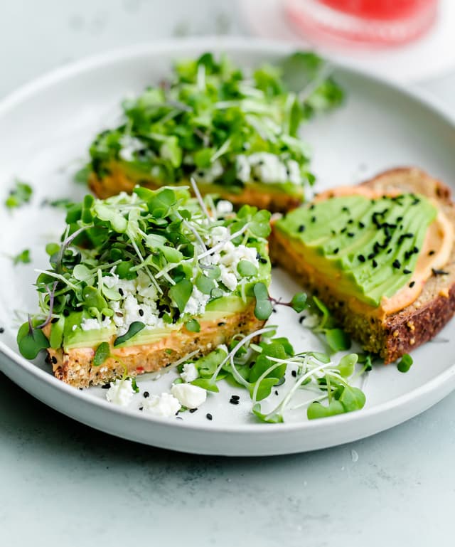 Spicy Hummus Avocado Toast with Feta Punchfork