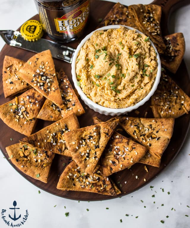 Cheddar Pub Cheese with Everything Pita Chips Punchfork