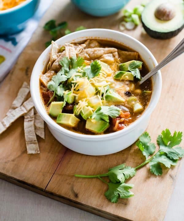 Slow Cooker Vegetarian Tortilla Soup Punchfork
