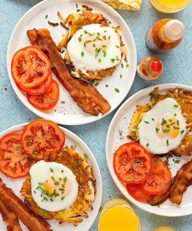 Hash Browns Egg in a Hole Punchfork