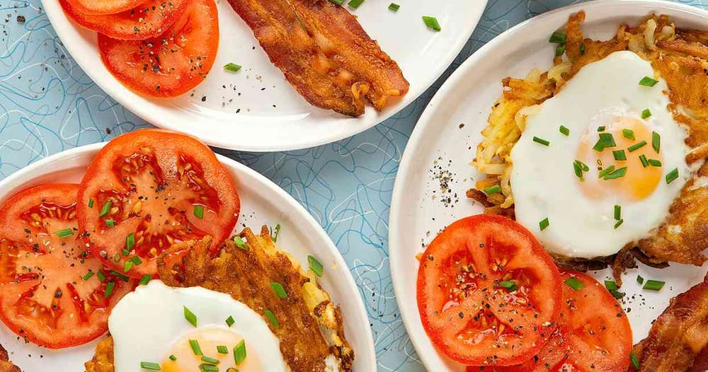 Hash Browns Egg in a Hole Punchfork