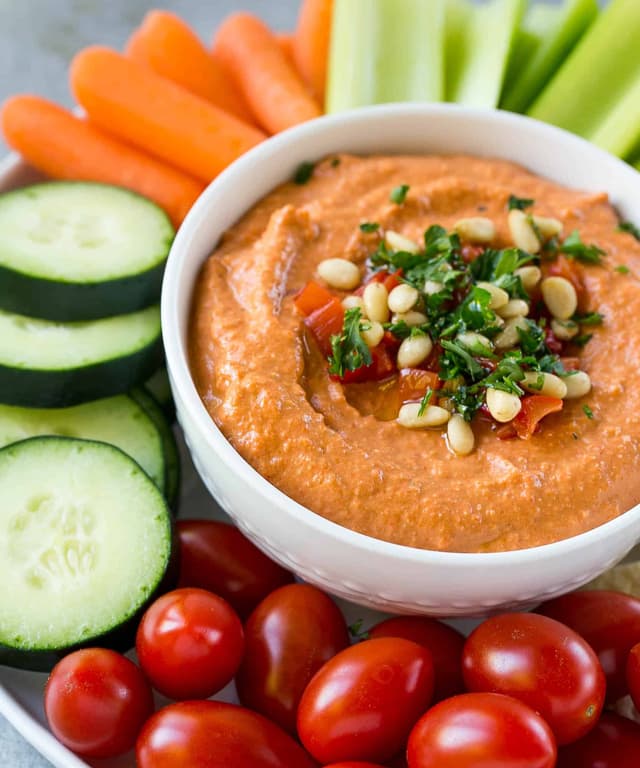 Roasted Pepper Hummus Punchfork