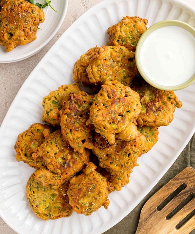 Asparagus Pakoras with Lemony Yogurt Sauce Punchfork