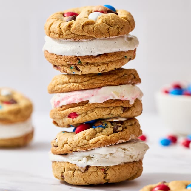4th of July Ice Cream Sandwiches Punchfork
