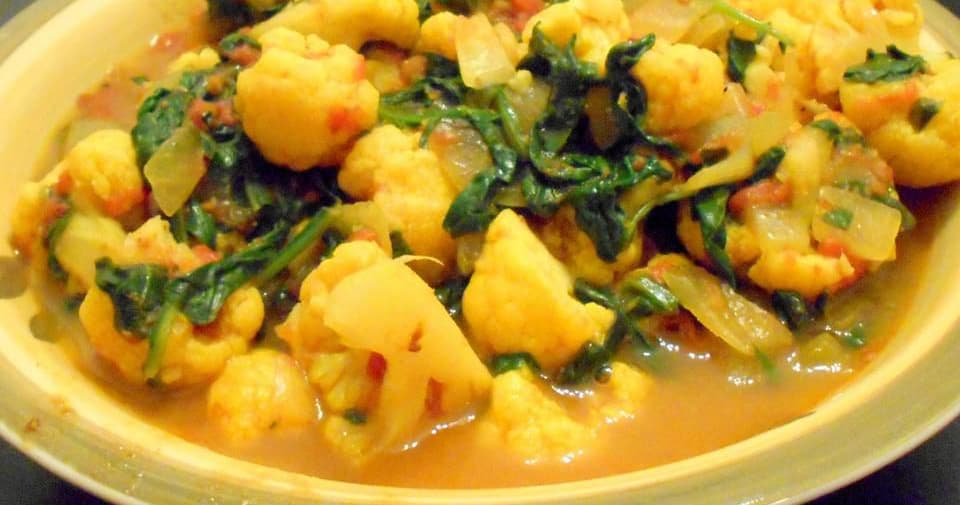 Spinach and Cauliflower Bhaji Punchfork