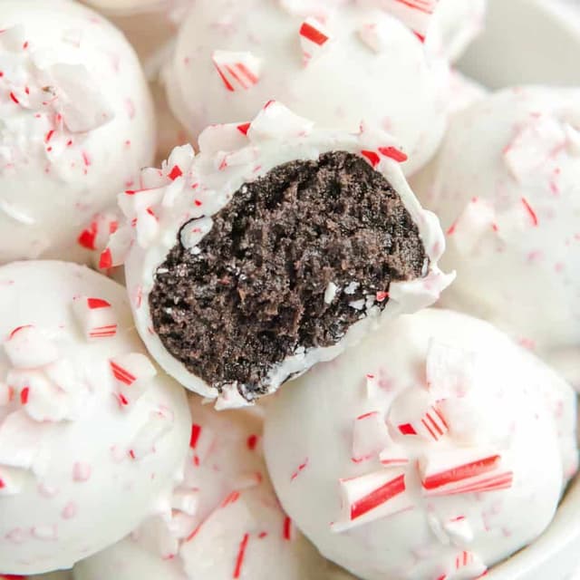 Peppermint Oreo Balls Punchfork
