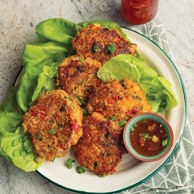 Creole Crab Cakes with Sweet Chili Sauce Punchfork