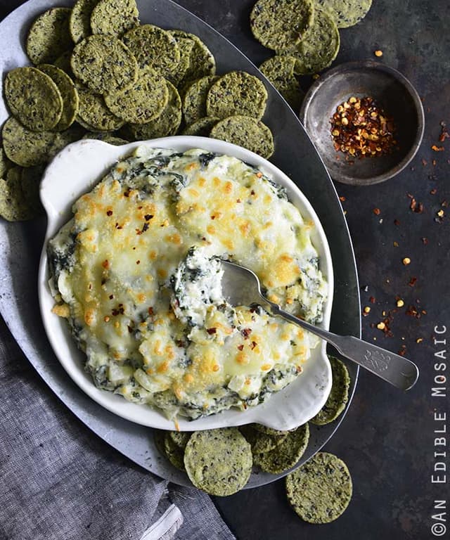 Warm Cheesy Garlic and Kale Dip Punchfork