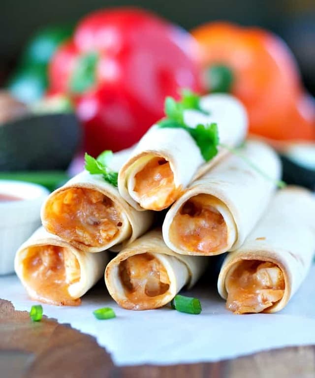 4Ingredient Chicken Taquitos Punchfork