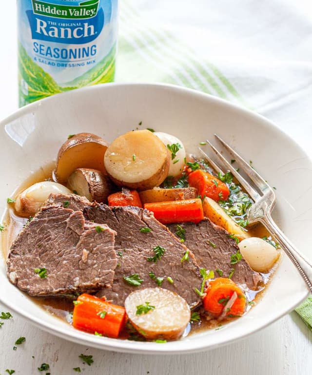 Slow Cooker Ranch Pot Roast Punchfork