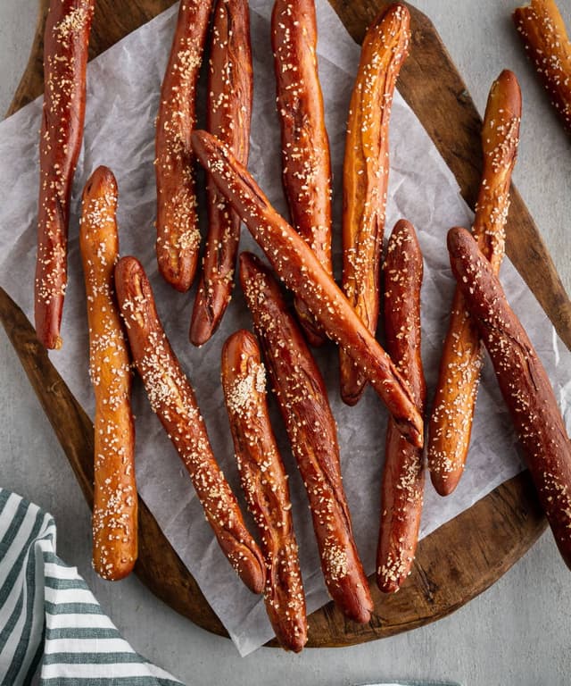 Homemade Hard Pretzel Rods Punchfork