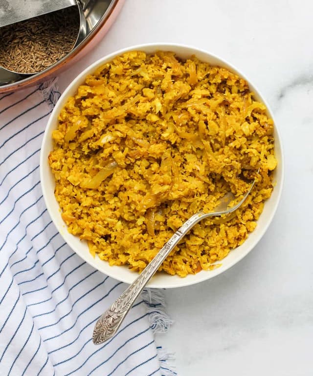 Turmeric Cumin Cauliflower Rice Punchfork