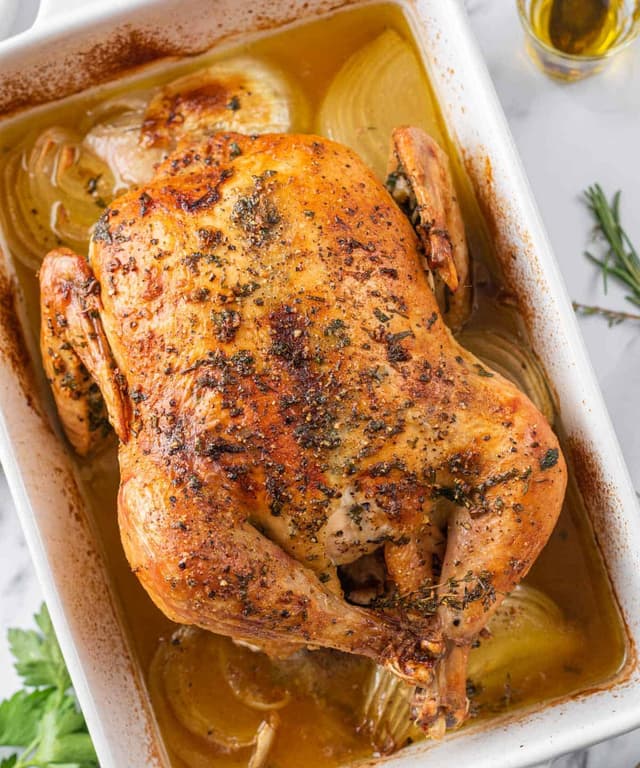 Oven Baked Roasted Whole Chicken Punchfork