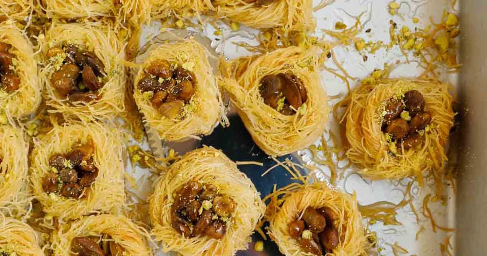 Pistachio Bird Nest Baklava Punchfork