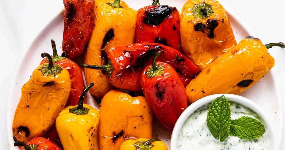 Grilled Mini Peppers Punchfork