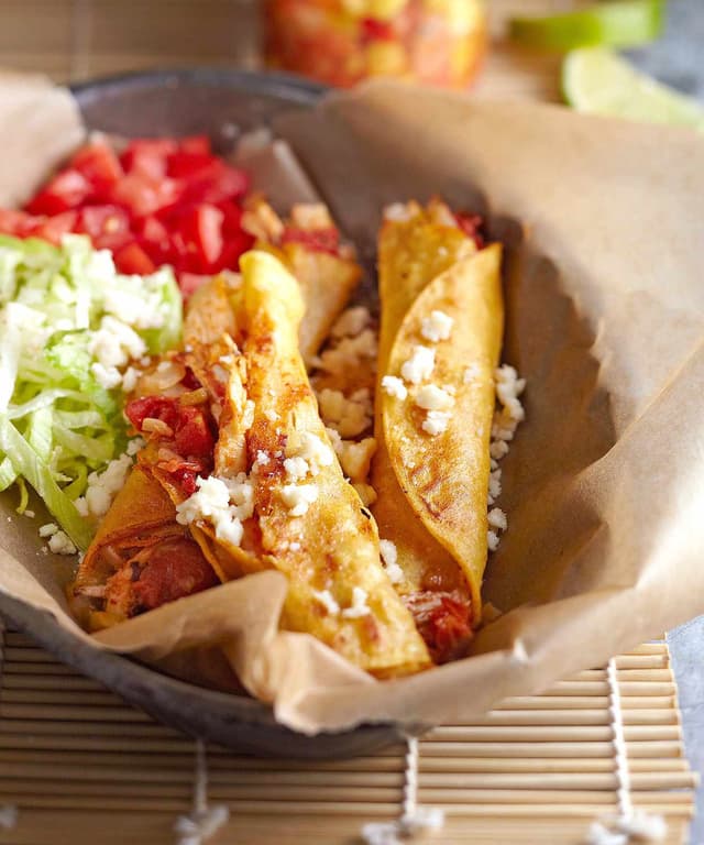 Pollo Dorados Tacos (Golden Chicken Tacos) Punchfork