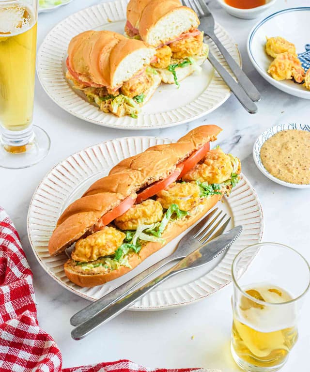 Shrimp Po Boy Sandwich Punchfork