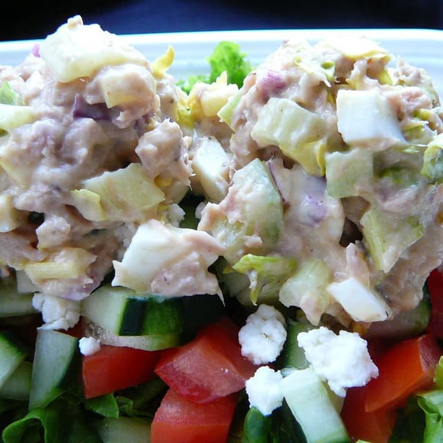 Tuna Salad with Eggs and Pickles Punchfork