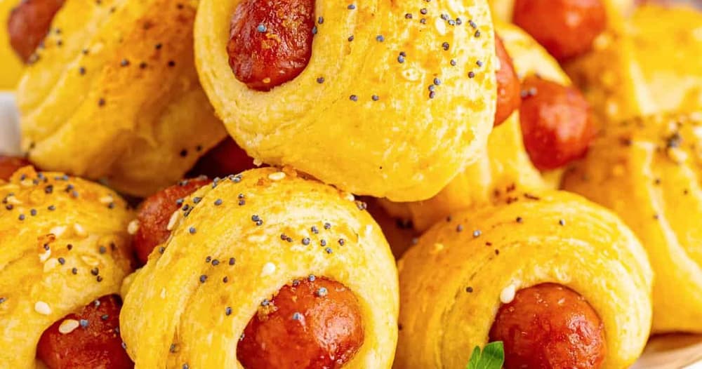 Glazed Pigs in a Blanket Punchfork