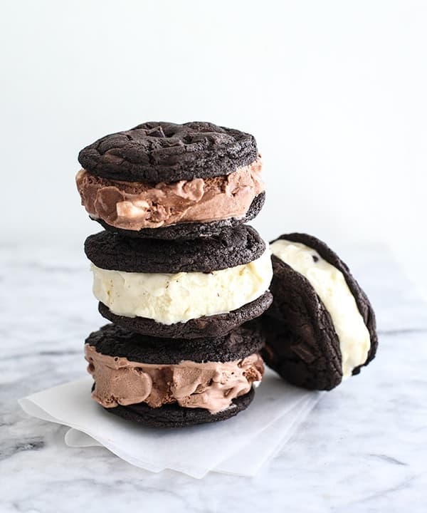 Double Chocolate Chip Cookie Ice Cream Sandwiches Punchfork