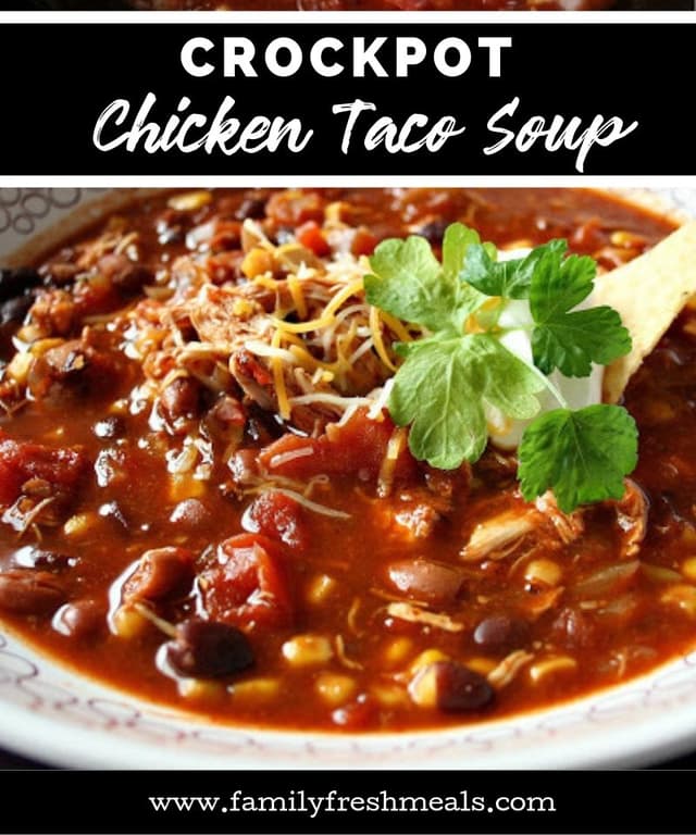 Crockpot Chicken Taco Soup Punchfork