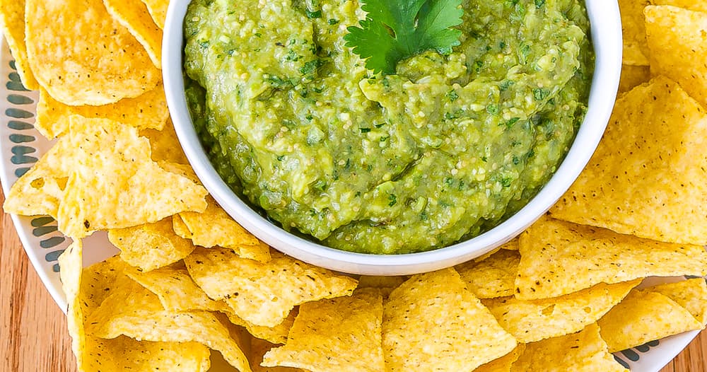 Tomatillo Salsa Verde with Avocado Punchfork