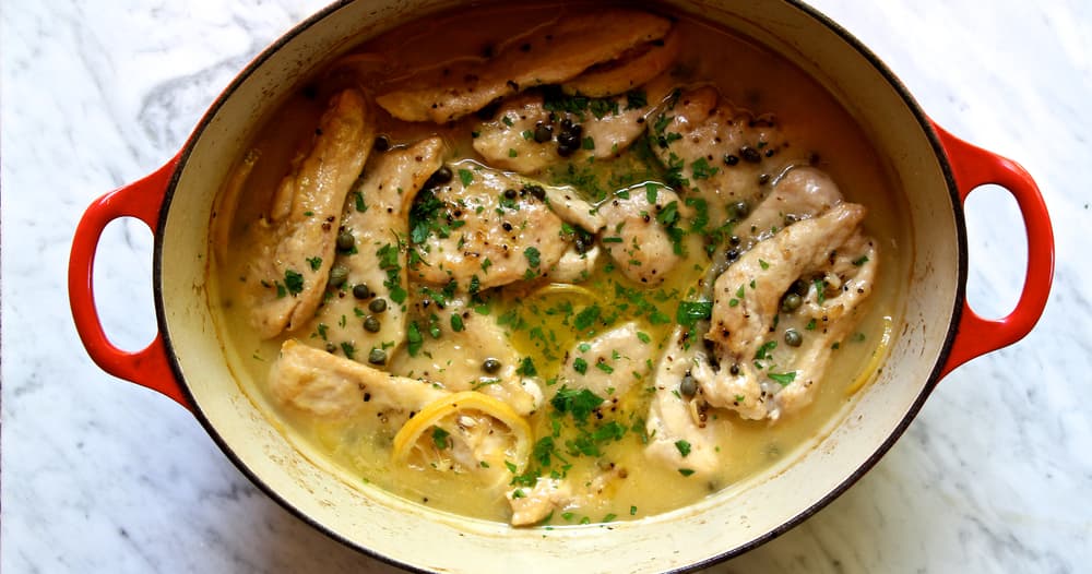 Oven Baked Creamy LemonCaper Chicken Punchfork
