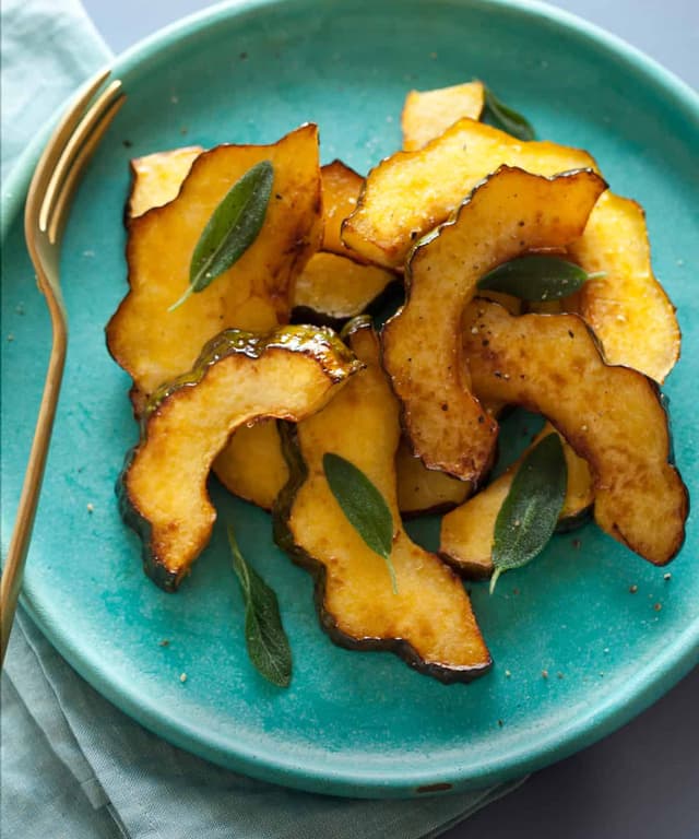 Maple Glazed Roasted Acorn Squash Punchfork