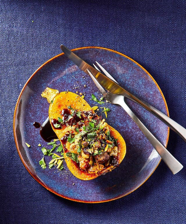 SausageStuffed Honeynut Squash Punchfork