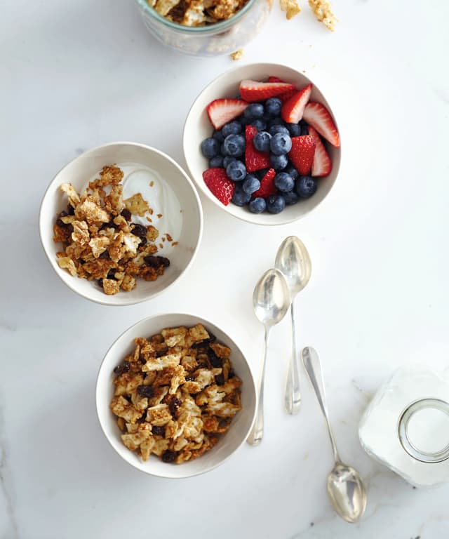 Matzo Granola with Walnuts and Coconut Punchfork
