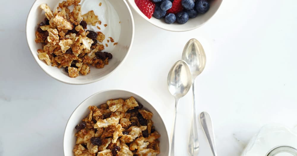 Matzo Granola with Walnuts and Coconut Punchfork