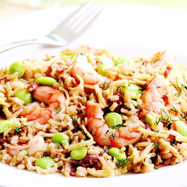 Rice Pilaf with Shrimp Punchfork
