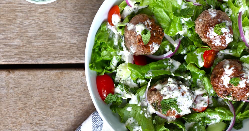 Whole30 Greek Lamb Meatballs with Tzatziki Sauce Punchfork