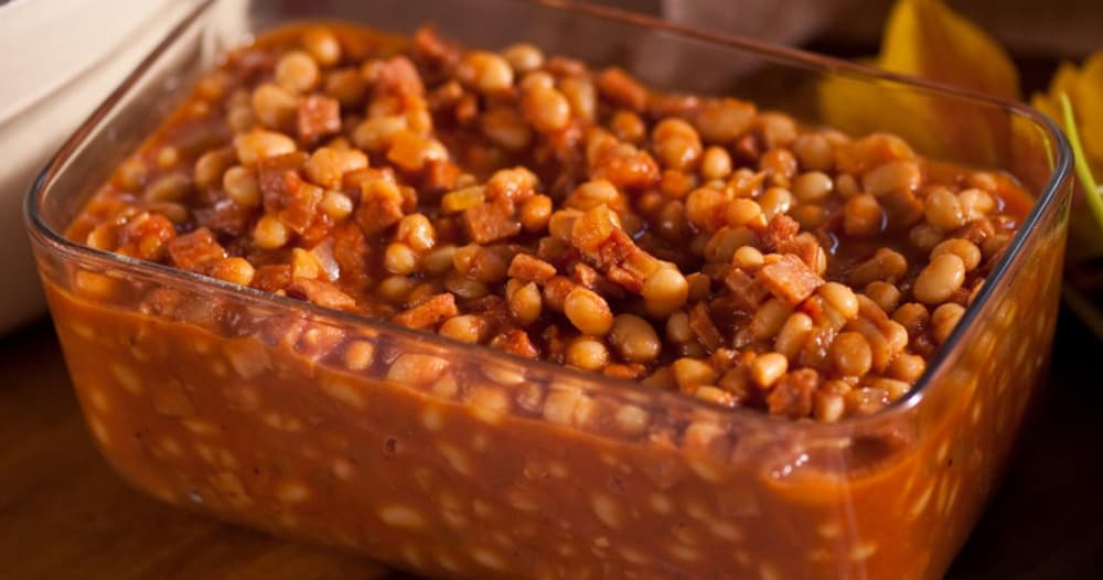 Baked Beans with Ham Punchfork