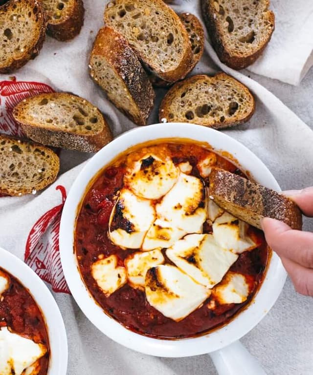 Baked Goat Cheese Dip Punchfork