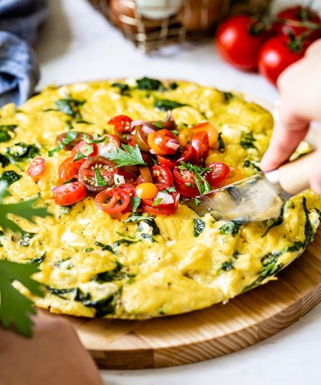 Spinach Feta Frittata Punchfork