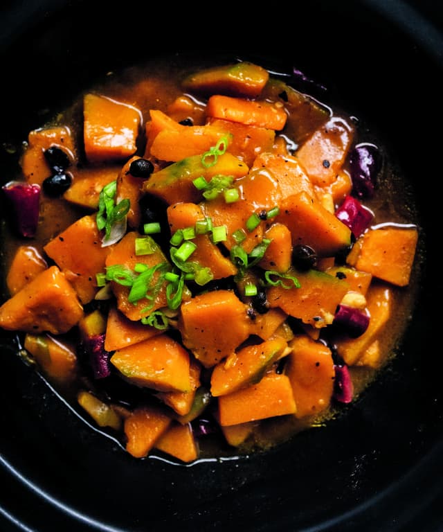 Braised Winter Squash with Fermented Black Beans Punchfork