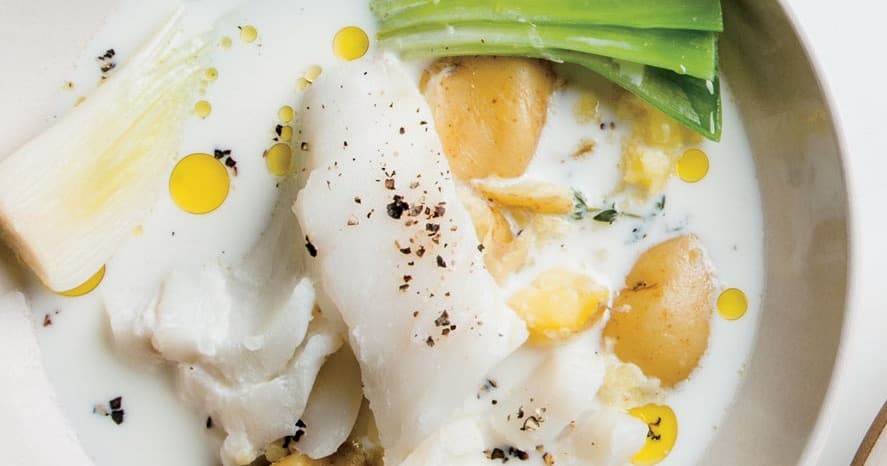 Poached Cod with Potatoes and Leeks | Punchfork
