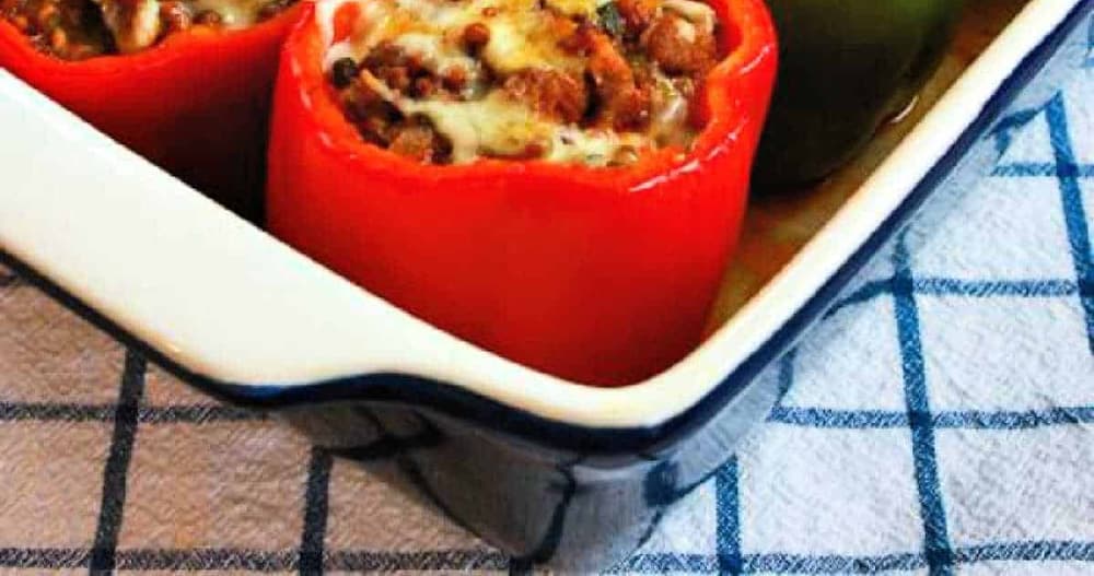 Stuffed Peppers with Italian Sausage and Ground Beef Punchfork